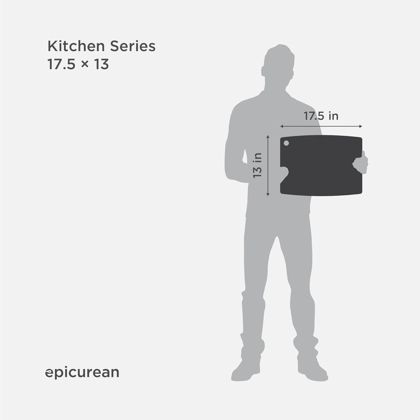 Kitchen Series Cutting Board, 11.5-Inch × 9-Inch, Natural