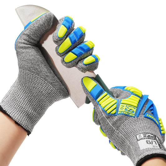 Level 7 Cut Resistant Gloves, Safety Work Gloves for Men Women | Touch Screen Impact Gloves, ANSI Level A7 Protection