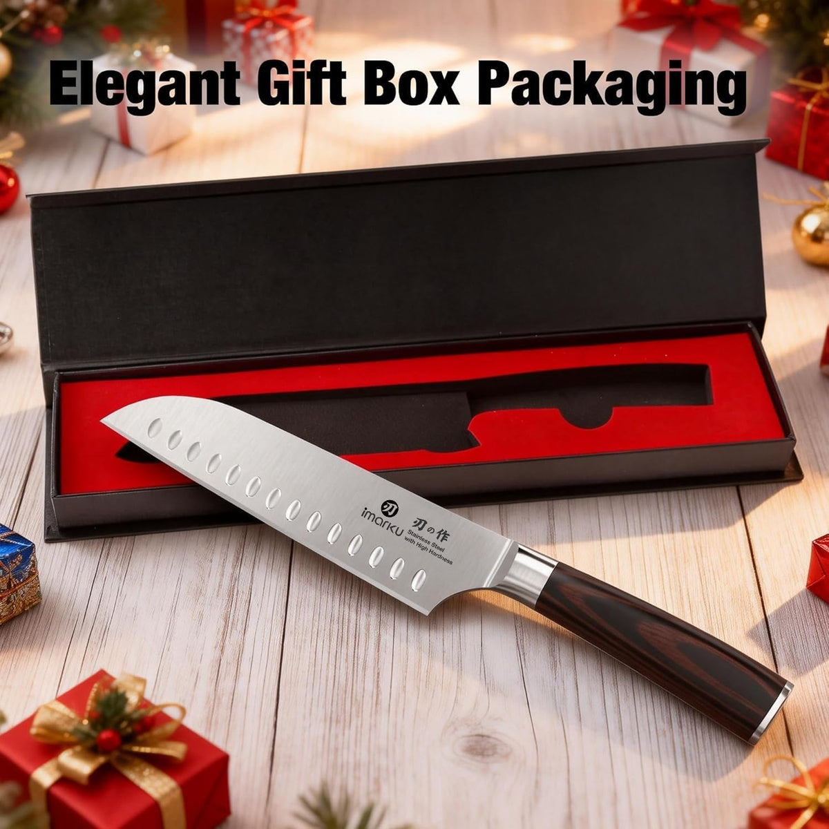 Santoku Knife 7 Inch Japanese High Carbon Stainless Steel Chef Knife