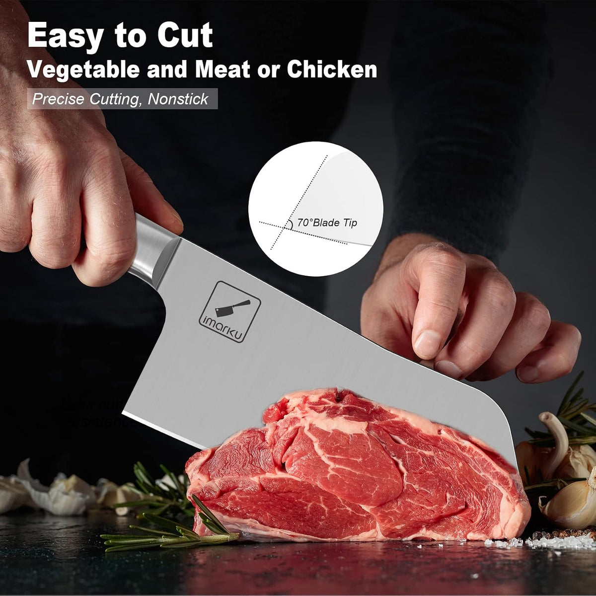 Santoku Knife 7 Inch Japanese High Carbon Stainless Steel Chef Knife