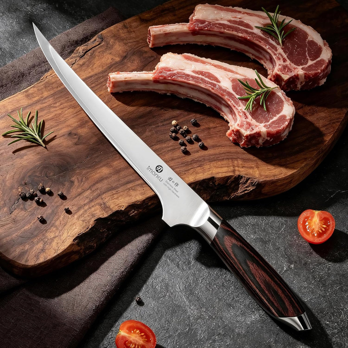 Santoku Knife 7 Inch Japanese High Carbon Stainless Steel Chef Knife