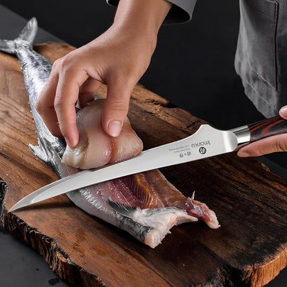 Santoku Knife 7 Inch Japanese High Carbon Stainless Steel Chef Knife
