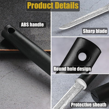 2-Piece Paring Knives with Cover, Ultra Sharp Kitchen Knives, Multipurpose Fruit Knives with Sheath for Kitchen/Parties/Camping, Rust-Resistant, Durable & Portable