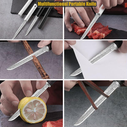 2-Piece Paring Knives with Cover, Ultra Sharp Kitchen Knives, Multipurpose Fruit Knives with Sheath for Kitchen/Parties/Camping, Rust-Resistant, Durable & Portable