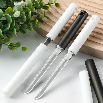 2-Piece Paring Knives with Cover, Ultra Sharp Kitchen Knives, Multipurpose Fruit Knives with Sheath for Kitchen/Parties/Camping, Rust-Resistant, Durable & Portable