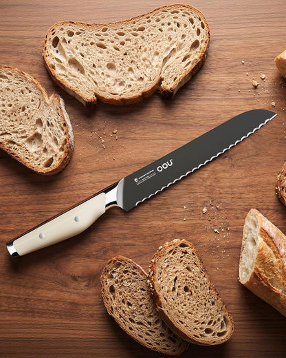 ® Black Blade 7 Inch Santoku Knife with AgShield™ & Cerablack™ Technology, Rust-Resistant & Easy-Clean Finish, Japanese Style Hollow Edge for Dicing & Mincing