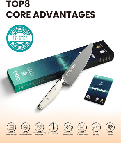 ® Black Blade 7 Inch Santoku Knife with AgShield™ & Cerablack™ Technology, Rust-Resistant & Easy-Clean Finish, Japanese Style Hollow Edge for Dicing & Mincing