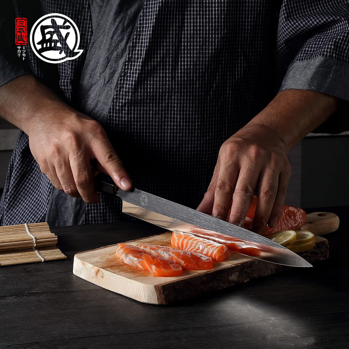10 Inch Japanese Sashimi Knife, Tungsten Alloy | Single-Bevel Edge, Clean Pull Cuts, Fish Filleting & Slicing, Sushi Making, Manchurian Ash Wood Handle