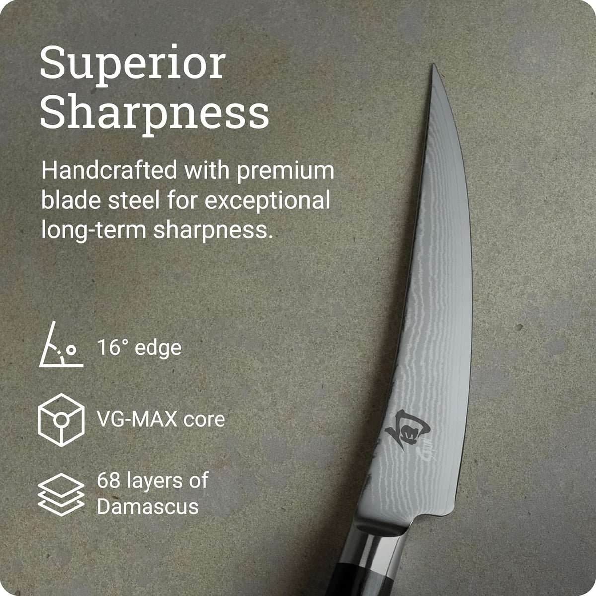 Classic 6" Boning & Fillet Knife, Handcrafted Japanese Curved Boning Knife, VG-MAX Core with Damascus Stainless Steel Cladding, Pakkawood Handle, Meat & Fish Tool for Professional and Home Chefs