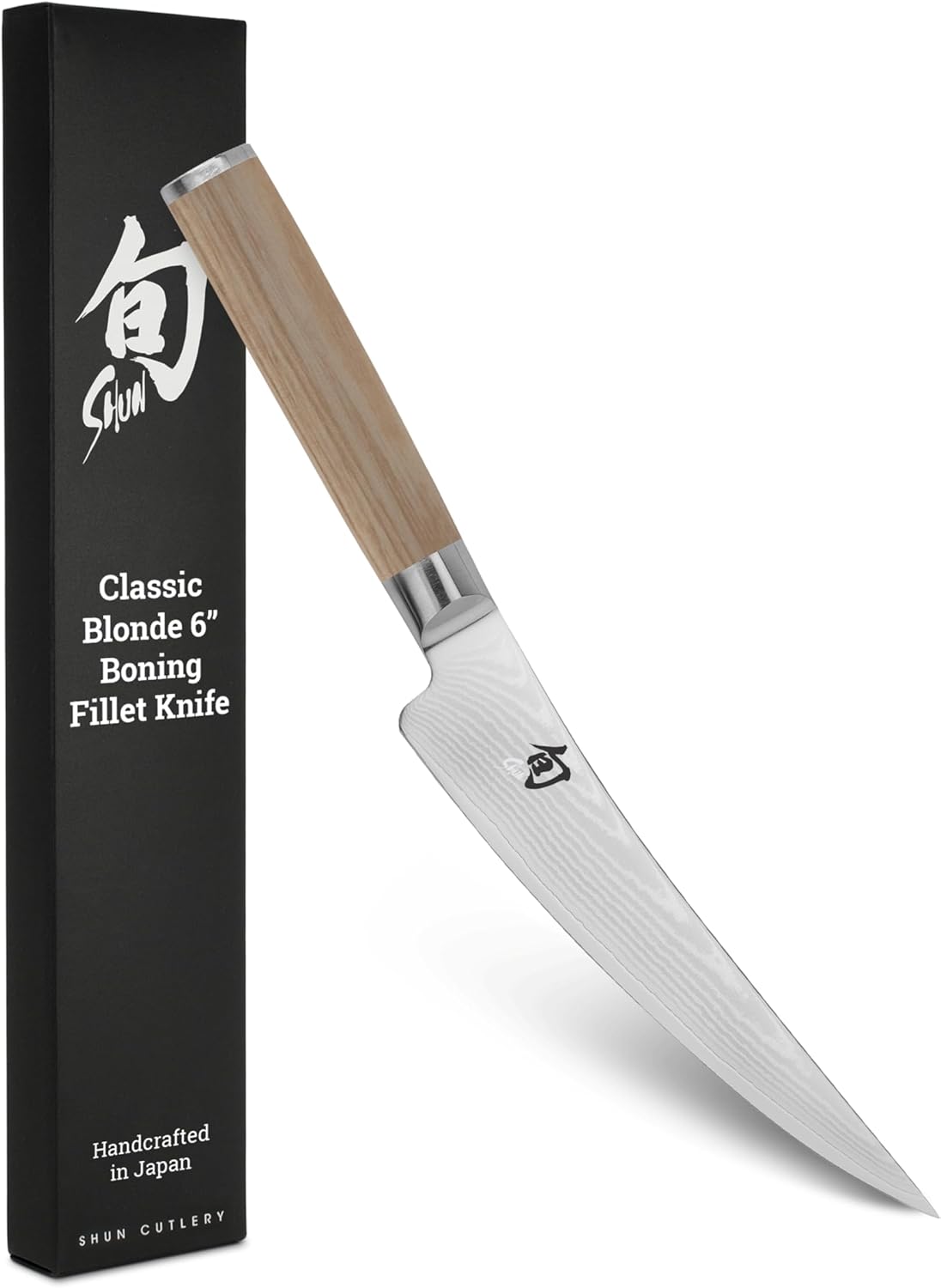 Classic 6" Boning & Fillet Knife, Handcrafted Japanese Curved Boning Knife, VG-MAX Core with Damascus Stainless Steel Cladding, Pakkawood Handle, Meat & Fish Tool for Professional and Home Chefs