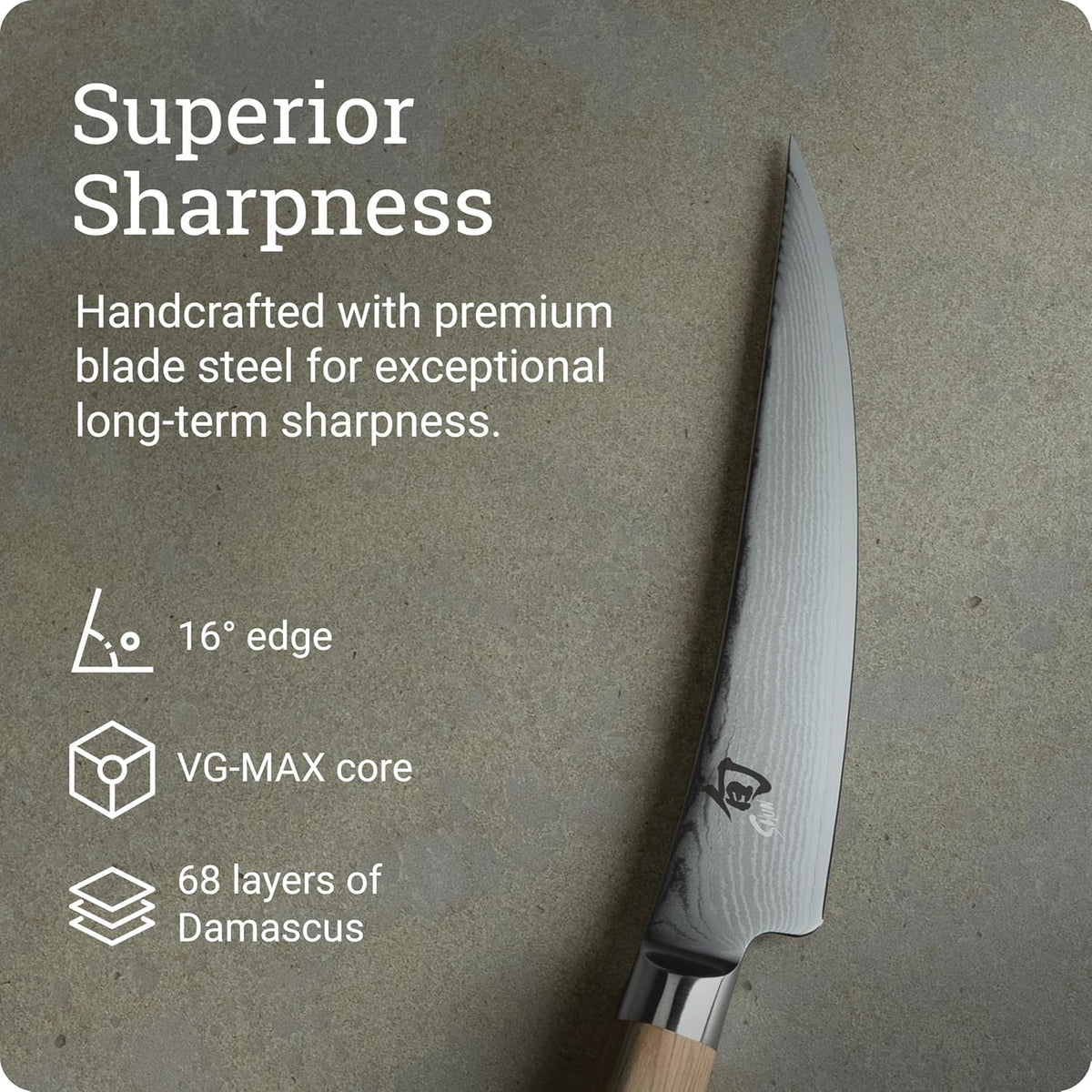 Classic 6" Boning & Fillet Knife, Handcrafted Japanese Curved Boning Knife, VG-MAX Core with Damascus Stainless Steel Cladding, Pakkawood Handle, Meat & Fish Tool for Professional and Home Chefs