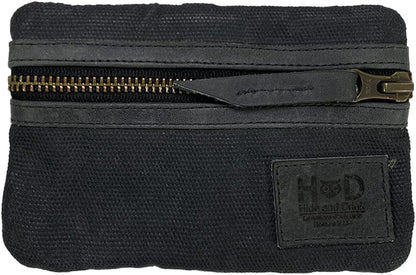 Multi-Tool Pocket Pouch, Compact Multipurpose EDC Zippered Bag, Mini Camping Tool Case, Waxed Canvas, Knife Holster, Handmade Slim Organizer