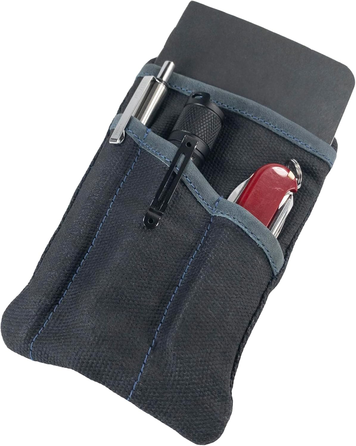 Multi-Tool Pocket Pouch, Compact Multipurpose EDC Zippered Bag, Mini Camping Tool Case, Waxed Canvas, Knife Holster, Handmade Slim Organizer