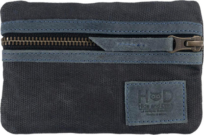 Multi-Tool Pocket Pouch, Compact Multipurpose EDC Zippered Bag, Mini Camping Tool Case, Waxed Canvas, Knife Holster, Handmade Slim Organizer