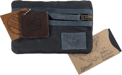 Multi-Tool Pocket Pouch, Compact Multipurpose EDC Zippered Bag, Mini Camping Tool Case, Waxed Canvas, Knife Holster, Handmade Slim Organizer