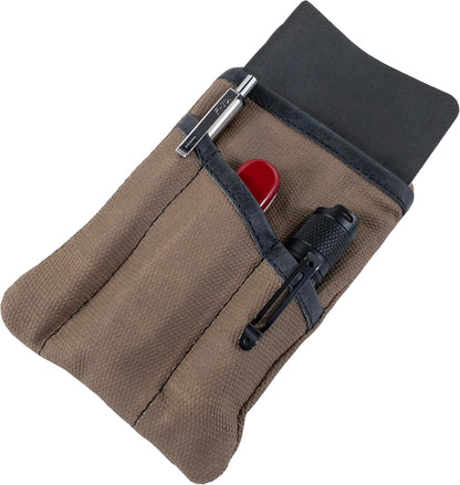 Multi-Tool Pocket Pouch, Compact Multipurpose EDC Zippered Bag, Mini Camping Tool Case, Waxed Canvas, Knife Holster, Handmade Slim Organizer