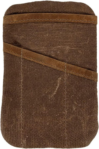 Multi-Tool Pocket Pouch, Compact Multipurpose EDC Zippered Bag, Mini Camping Tool Case, Waxed Canvas, Knife Holster, Handmade Slim Organizer