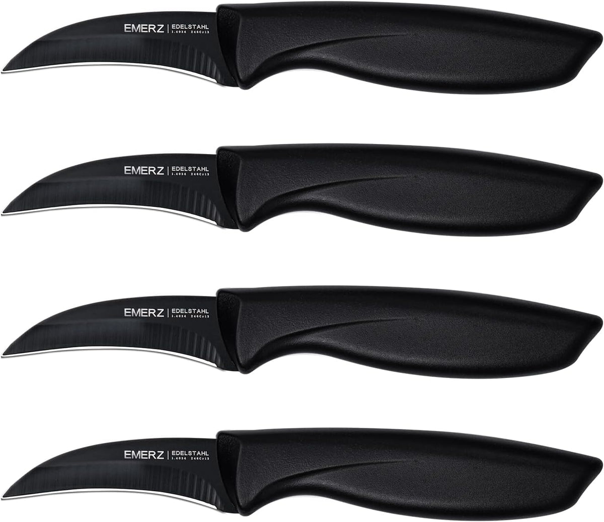 Bird Beak Paring Knife Set 4Pcs,Ergonomic handle for peeling and carving.