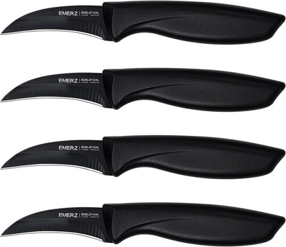 Bird Beak Paring Knife Set 4Pcs,Ergonomic handle for peeling and carving.