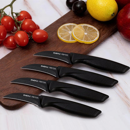 Bird Beak Paring Knife Set 4Pcs,Ergonomic handle for peeling and carving.