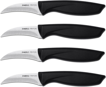 Bird Beak Paring Knife Set 4Pcs,Ergonomic handle for peeling and carving.