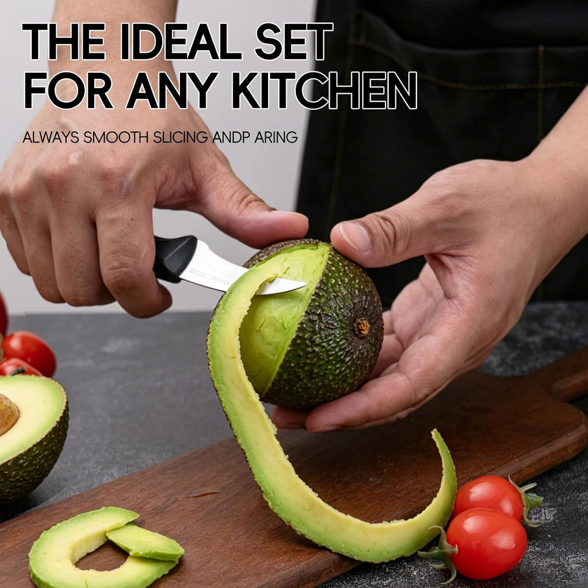 Bird Beak Paring Knife Set 4Pcs,Ergonomic handle for peeling and carving.