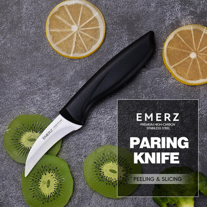 Bird Beak Paring Knife Set 4Pcs,Ergonomic handle for peeling and carving.