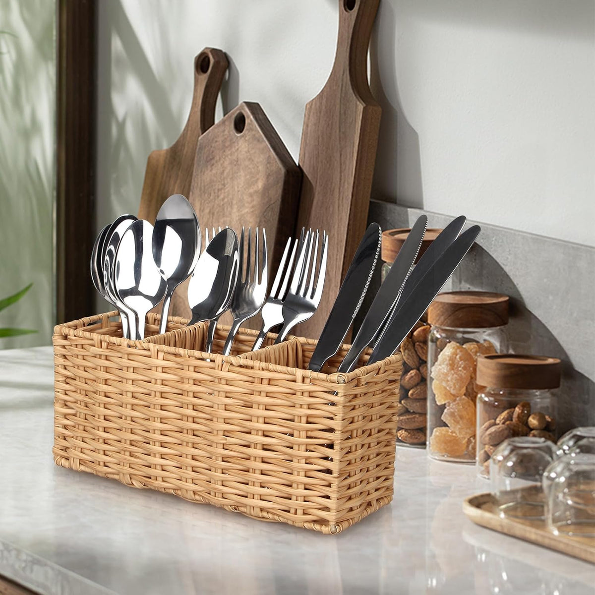 Flatware Silverware Caddy Party Cutlery Utensil Holder Organizer Counter