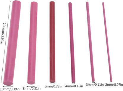 6PCS Ceramic Sharpening Rod, 3000 Grits Sharpening Stone, 6 Diameters Whetstone Knife Totety for Knife Chisel Tool
