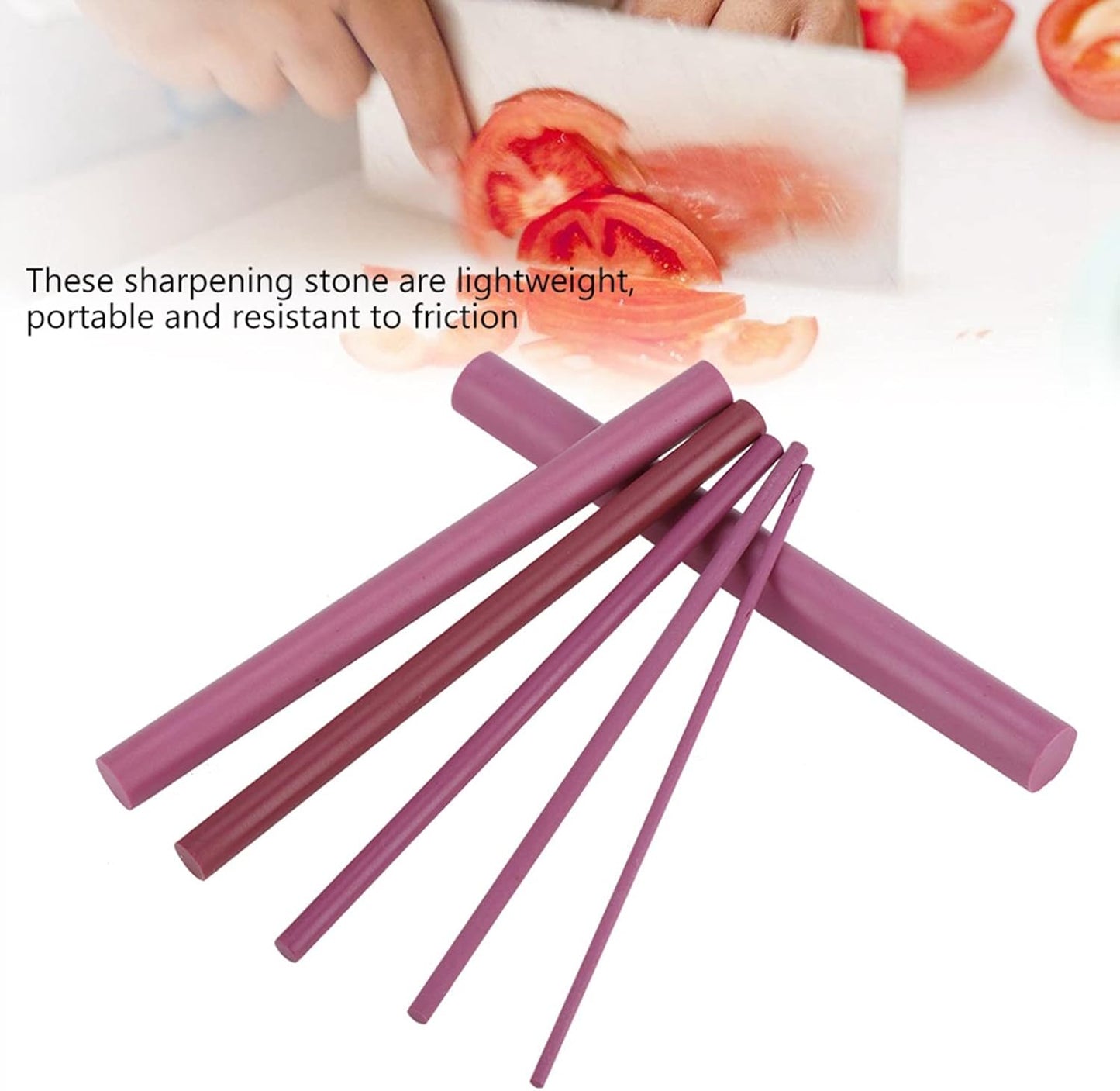 6PCS Ceramic Sharpening Rod, 3000 Grits Sharpening Stone, 6 Diameters Whetstone Knife Totety for Knife Chisel Tool