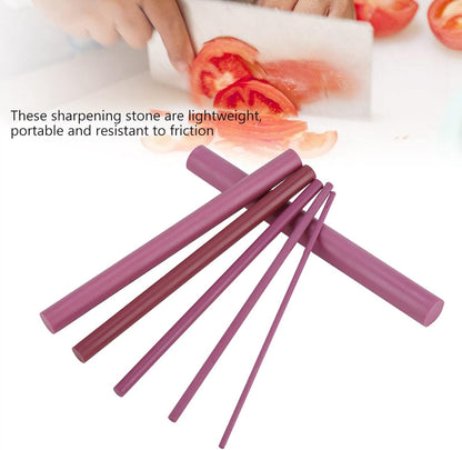 6PCS Ceramic Sharpening Rod, 3000 Grits Sharpening Stone, 6 Diameters Whetstone Knife Totety for Knife Chisel Tool