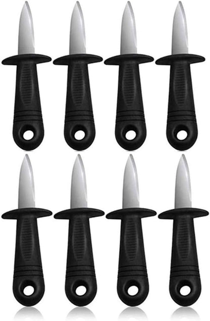 8 Pack Oyster Knife Oyster Shucking Knives - Food Grade Stainless Shucker Oyster Shuckers with Non Slip Handle for Clam Crab Shellfish Seafood Opener