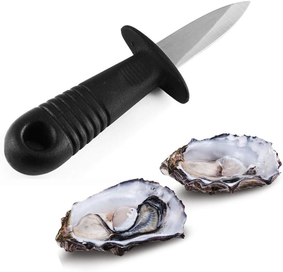 8 Pack Oyster Knife Oyster Shucking Knives - Food Grade Stainless Shucker Oyster Shuckers with Non Slip Handle for Clam Crab Shellfish Seafood Opener