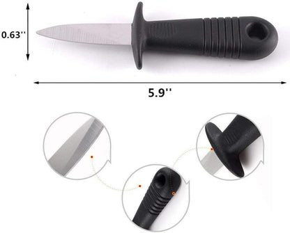 8 Pack Oyster Knife Oyster Shucking Knives - Food Grade Stainless Shucker Oyster Shuckers with Non Slip Handle for Clam Crab Shellfish Seafood Opener