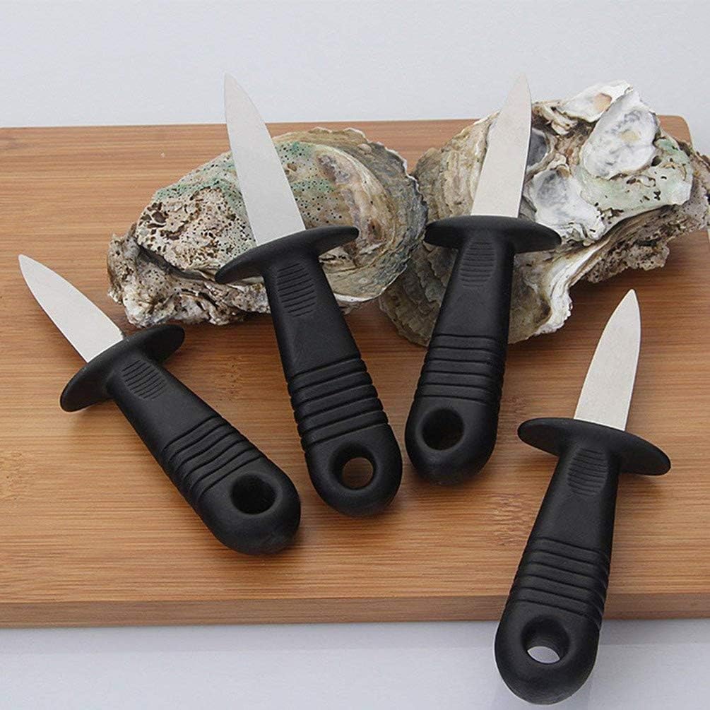 8 Pack Oyster Knife Oyster Shucking Knives - Food Grade Stainless Shucker Oyster Shuckers with Non Slip Handle for Clam Crab Shellfish Seafood Opener