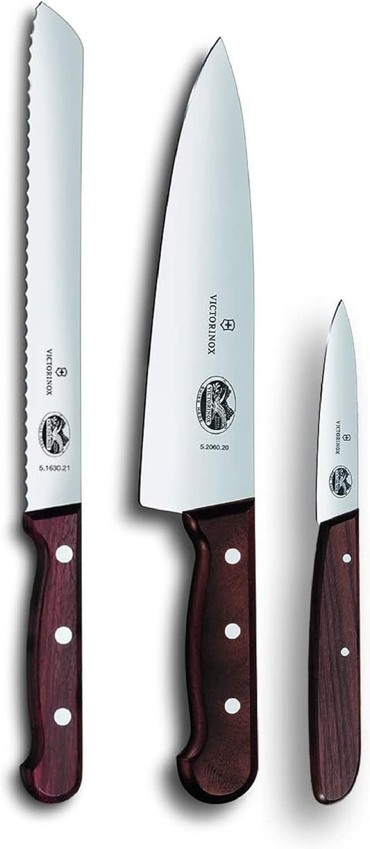 Rosewood 3-Piece Flat Knife Set