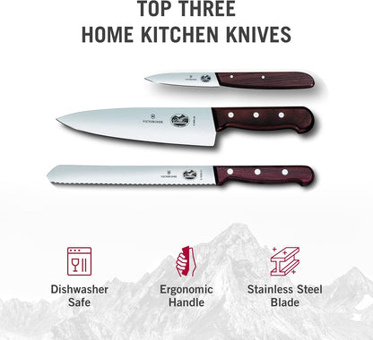 Rosewood 3-Piece Flat Knife Set