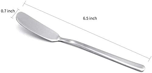 Cheese Spreaders, Stainless Steel Classic Spreader Knife Set for Cheese, Jelly, Jam, Dessert, Set of 8 Canape Knives, Spreaders for Appetizers, Sandwich Cream Cheese Butter Knife