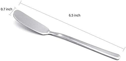 Cheese Spreaders, Stainless Steel Classic Spreader Knife Set for Cheese, Jelly, Jam, Dessert, Set of 8 Canape Knives, Spreaders for Appetizers, Sandwich Cream Cheese Butter Knife