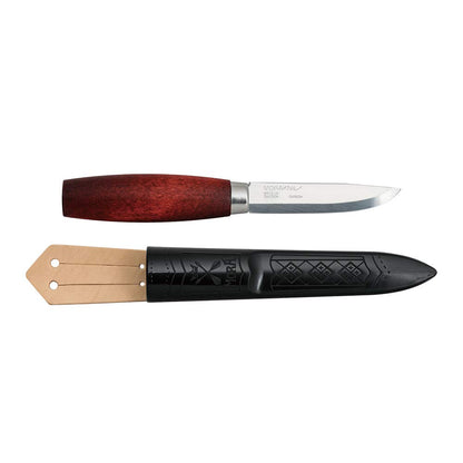 Classic No. 1 Carbon Steel Crafting and Wood Carving Knife With Finger Guard and Sheath, 3 Inch