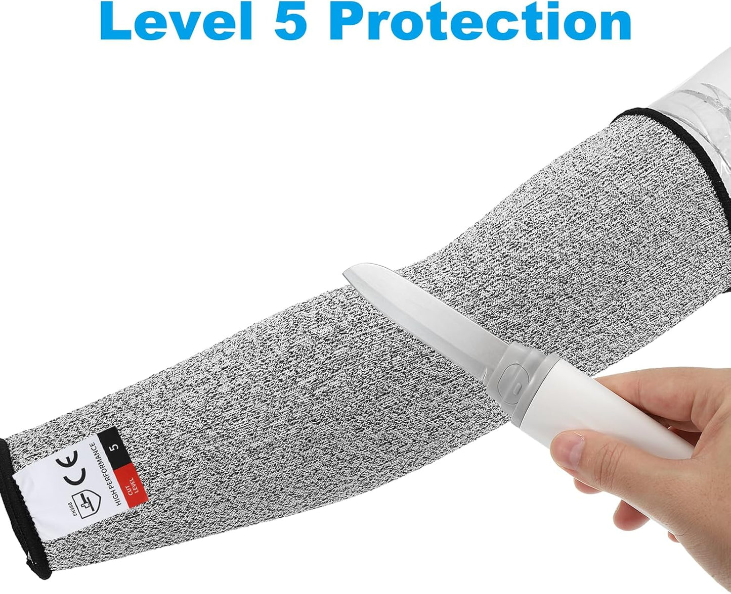 Cut Resistant Sleeves, Level 5 Protection Arm Protectors Safety Arm Guard Thin Skin and Bruising for Men Women