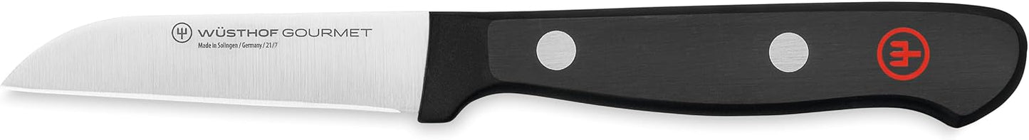 WÜSTHOF Gourmet Two and a Half Inch Paring Knife | 2.5" Paring Knife | Precise Laser Cut High Carbon Stainless Steel Paring Utility Knife – Model, Black