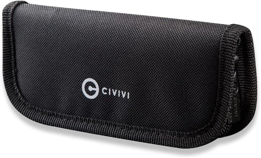 Nylon Knife Zippered Pouch C-01 | with a Polishing Cloth and Sticker, for Folding Pocket Knives