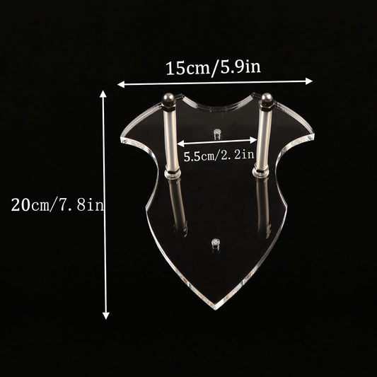 Sword Wall Mount-Acrylic Vertical , Invisible Wall Mounted Sword Rack for 1 Sword, Katana or Axe – Minimalist Sword Holder for Wall, Samurai Sword Display, Medieval Decor (Transparent , 2 Set)