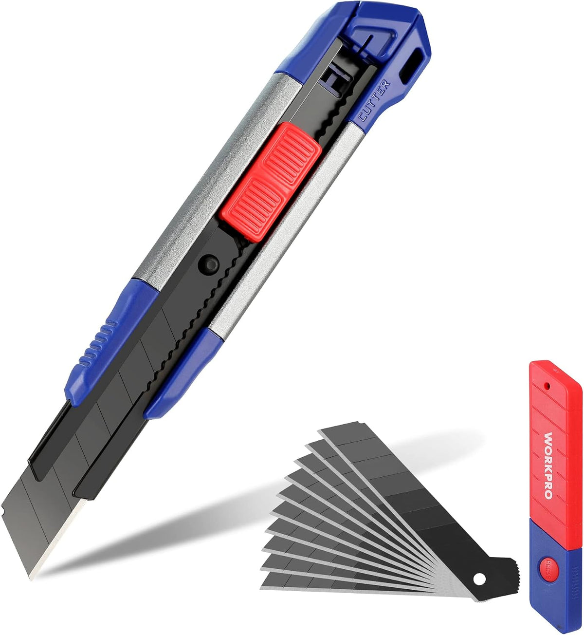 18mm Retractable Utility Knife with 10-Piece SK5 Blades