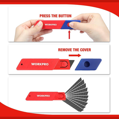 18mm Retractable Utility Knife with 10-Piece SK5 Blades