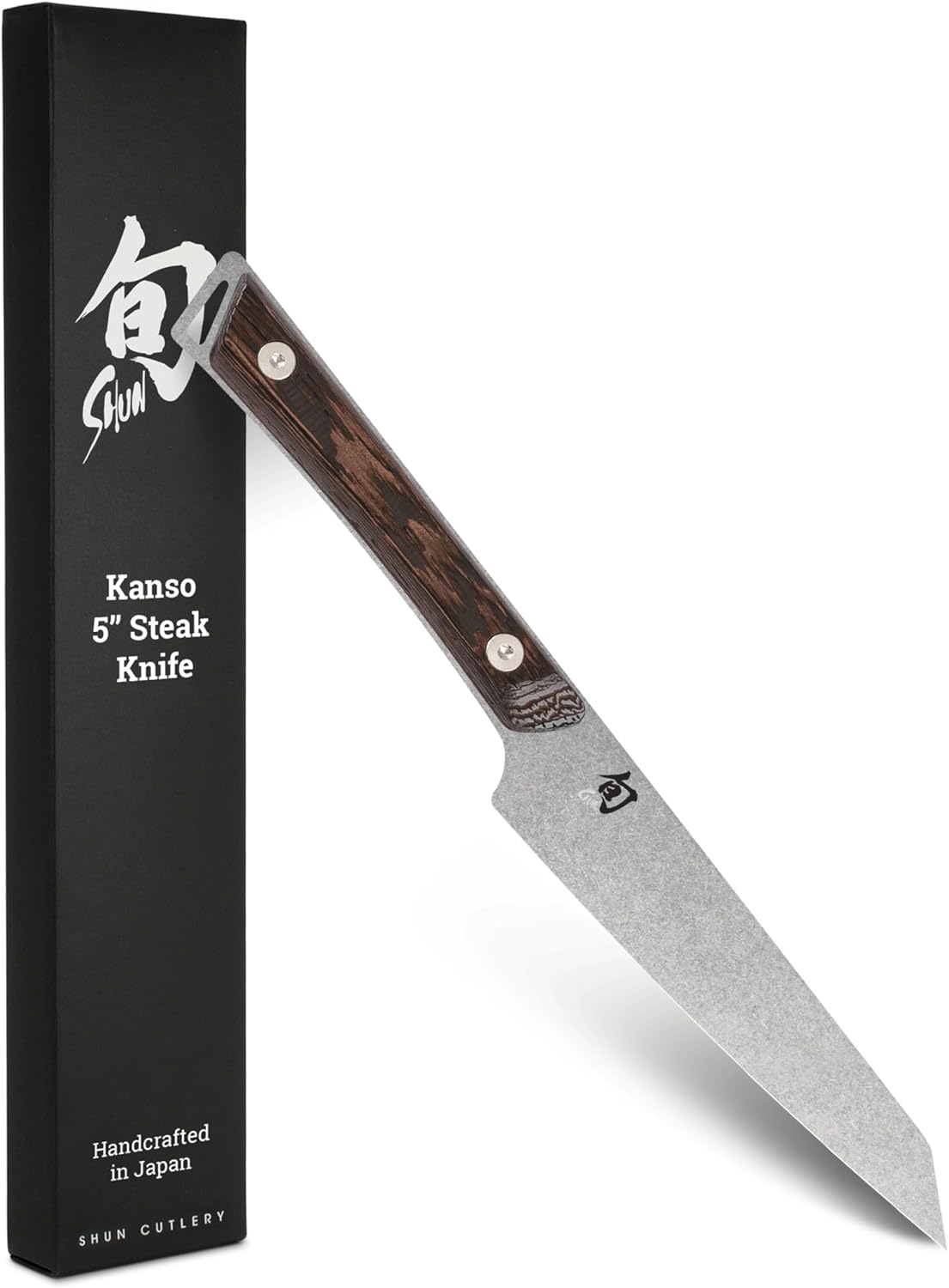 Kanso 5" Steak Knife, Handcrafted and Smooth-Edged Japanese Kitchen Knife for Professional and Home Chefs, AUS10A Stainless Steel Blade, Tagayasan Handle | Handcrafted and Smooth-Edged Japanese Kitchen Knife, AUS10A Stainless Steel Blade, Tagayasan Handle