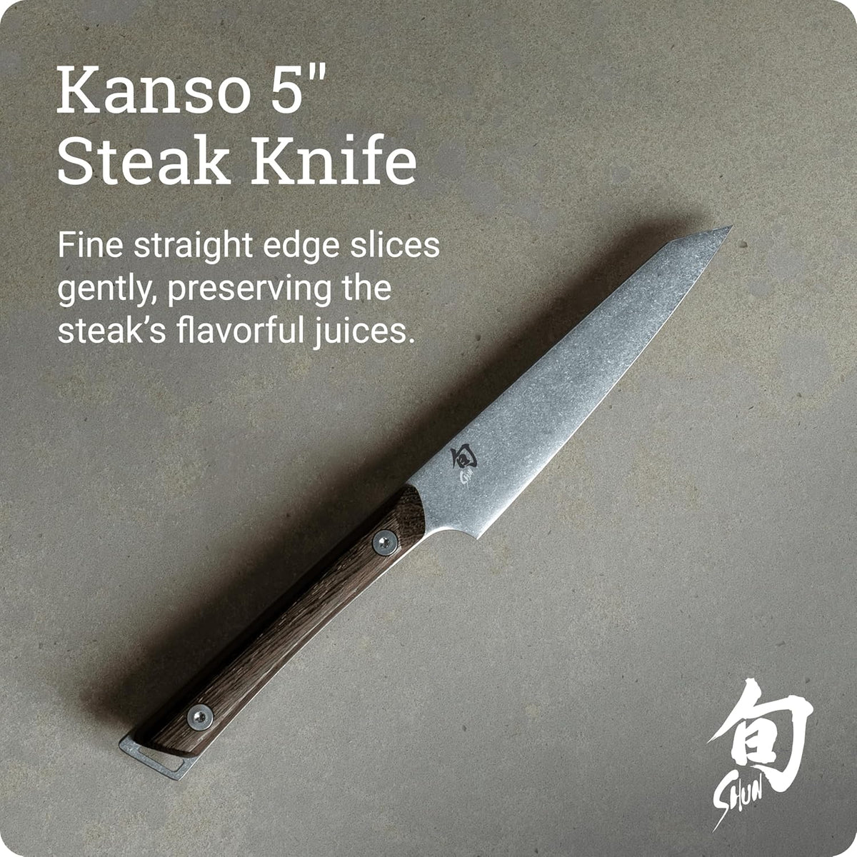 Kanso 5" Steak Knife, Handcrafted and Smooth-Edged Japanese Kitchen Knife for Professional and Home Chefs, AUS10A Stainless Steel Blade, Tagayasan Handle | Handcrafted and Smooth-Edged Japanese Kitchen Knife, AUS10A Stainless Steel Blade, Tagayasan Handle