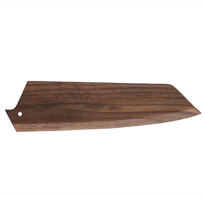 Handmade Natural Black Walnut Wood Japanese Kiritsuke Chef Knife Sheath Magnetic Knives Case Holder Protector Wooden Cover (Bevel Entrance,8 inch)