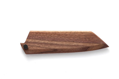 Handmade Natural Black Walnut Wood Japanese Kiritsuke Chef Knife Sheath Magnetic Knives Case Holder Protector Wooden Cover (Bevel Entrance,8 inch)